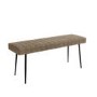 Large Beige Faux Leather Hallway Bench - Seats 2 - Logan