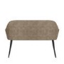 Large Beige Faux Leather Hallway Bench with Back - Seats 2 - Logan