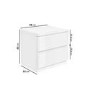 Kids White High Gloss 2 Drawer Bedside Table - Lyra