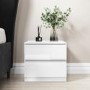 White Pair of Bedside Tables - Lyra