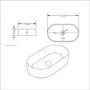 Matt Black Oval Countertop Basin 525mm - Tennessee