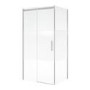 1000x800mm Chrome Frameless Fluted Glass Sliding Shower Enclosure Right Hand - Matira