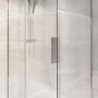 1000x800mm Chrome Frameless Fluted Glass Sliding Shower Enclosure Right Hand - Matira