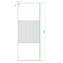 1000x800mm Chrome Frameless Fluted Glass Sliding Shower Enclosure Right Hand - Matira