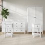 White 4 Piece Bedroom Furniture Set - Marlowe