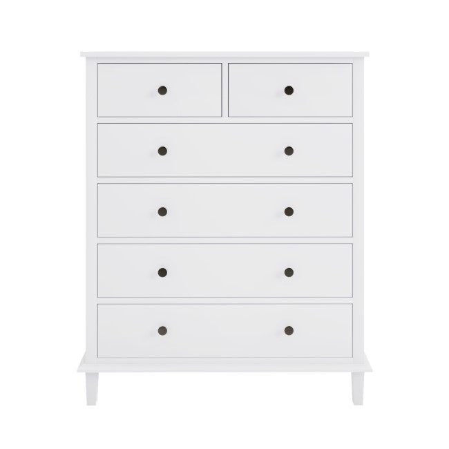 Kids White Painted Chest of 6 Drawers - Marlowe