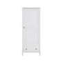 Kids White Single Wardrobe with Drawer - Marlowe