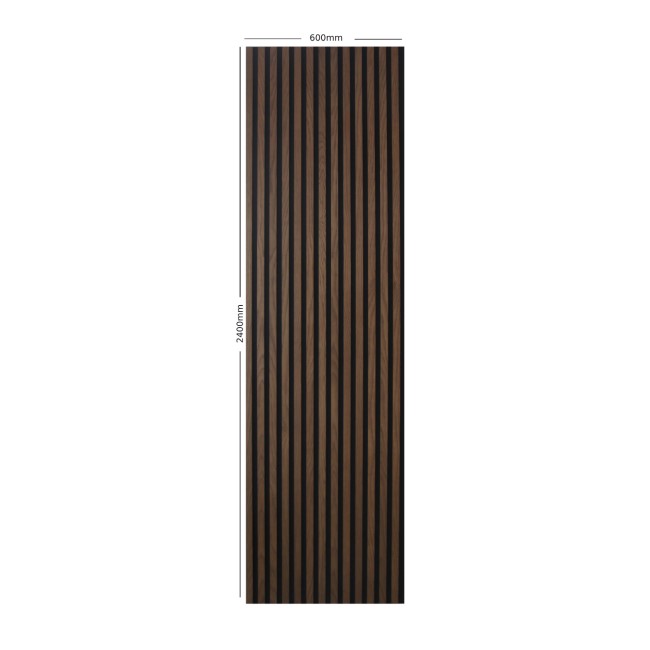 Walnut Acoustic Wall Panel - 240cm x 60cm - Delamere