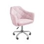 Pink Velvet Chesterfield Swivel Office Chair - Marley