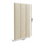 Upholstered Wall-Mounted Headboard Panels in Beige Velvet - Double - Neve