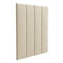 Upholstered Wall-Mounted Headboard Panels in Beige Velvet - King and Super King Size - Neve