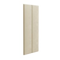 Upholstered Wall-Mounted Headboard Panels in Beige Velvet - Set of 2 - Neve