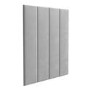 Upholstered Wall-Mounted Headboard Panels in Grey Velvet - King and Super King Size - Neve