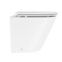 Matt White Back to Wall Rimless Toilet with Soft Close Seat - Newport