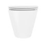 Matt White Back to Wall Rimless Toilet with Soft Close Seat - Newport