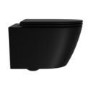 Matt Black Wall Hung Rimless Toilet with Close Seat, Matt Black Pneumatic Flush Plate, 1170mm Frame & Cistern - Newport