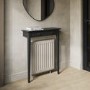 Extra Small & Narrow Black Radiator Cover with Brass Handles -75cm - Noa