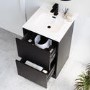 500mm Black Freestanding Vanity Unit with Basin - Palma