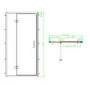 Brushed Brass 8mm Glass Rectangular Hinged Shower Enclosure 1000x800mm - Pavo