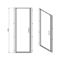 Black 8mm Glass Square Hinged Shower Enclosure 800mm - Pavo