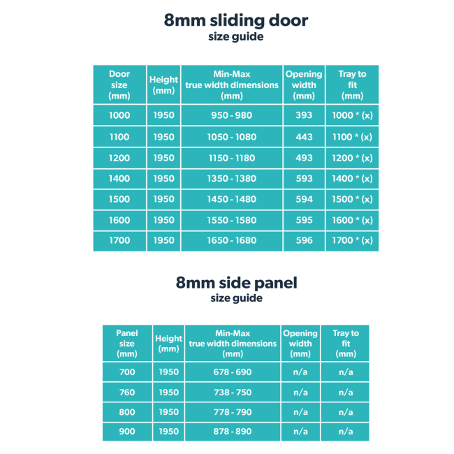 Brushed Brass 8mm Glass Rectangular Sliding Shower Enclosure 1000x800mm - Pavo