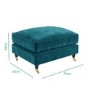 Teal Velvet Armchair and Footstool - Payton