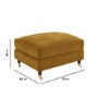 Mustard Velvet Loveseat and Footstool Set - Payton