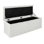 Ottoman Storage Blanket Box in Cream Fabric - Safina