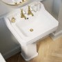 Traditional Full Pedestal 2 Tap Hole Basin 570mm - Ripley