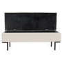 Cushioned End-of-Bed Ottoman Storage Bench in Beige Corduroy - Roman