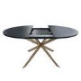 Black Wooden Extendable Dining Table Set with 4 Mink Velvet Chairs - Seats 4 - Reine