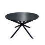 Black Wooden Extendable Dining Table Set with 4 Mink Boucle Chairs - Seats 4 - Reine