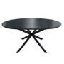 Black Wooden Extendable Dining Table Set with 4 Mink Boucle Chairs - Seats 4 - Reine