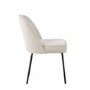 Set of 2 Beige Fabric Dining Chairs with Piped Detail - Leighton