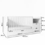 White Convertible Cot Bed with Drawer and Changer and Mattress 140 x 70 cm - Roscoe