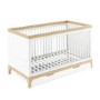 White and Wood Convertible Cot Bed with Drawer Storage and Mattress 140 x 70 cm - Rue