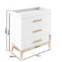 3 Piece Nursery Furniture Set in White and Pine - Rue