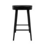 Black Solid Oak Kitchen Counter Stool - 70cm - Rayne