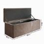 Mink Brown Velvet Double Ottoman Bed with Blanket Box - Safina