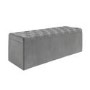 Grey Velvet Small Double Ottoman Bed with Blanket Box - Safina