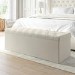 Ottoman Storage Blanket Box in Cream Fabric - Safina