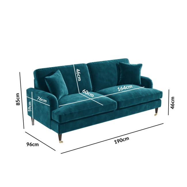 Teal Velvet Sofa Set - Payton