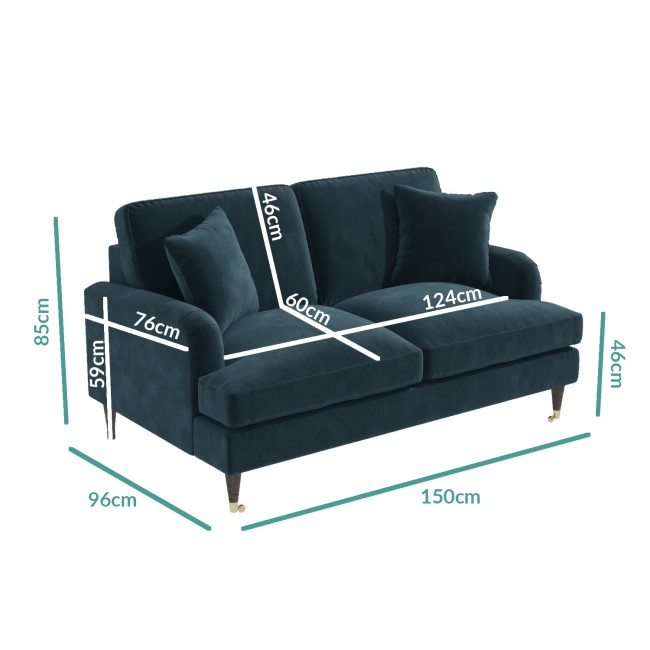 Blue Velvet Sofa Set - Payton