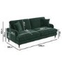 Dark Green Velvet Sofa Set - Payton