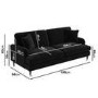 Black Velvet Sofa Set - Payton