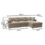 Right Hand Corner Sofa and Footstool Set in Mink Velvet - August