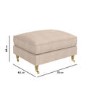 Beige Fabric 2 Seater Sofa and Footstool Set - Payton