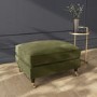 Olive Velvet Sofa and Footstool Set - Payton