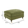 Olive Velvet Sofa and Footstool Set - Payton