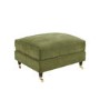 Olive Green Velvet 2 Sofas and Footstool - Payton